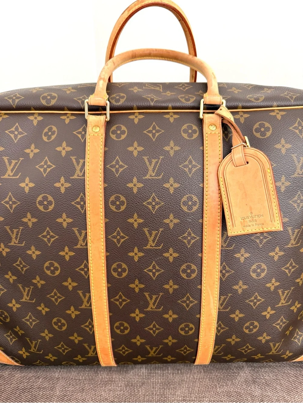 Authentic Louis Vuitton Sirius 50 travel bag luggage brown monogram LV M41506